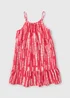 Girls Pink Tie Dye Dress (7-13yrs) - 7 Yrs Image 1