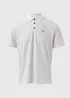 White Geometric Pattern Polo Shirt - S Image 5