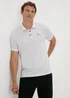 White Geometric Pattern Polo Shirt - S Image 1
