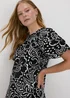 Et Vous Black Floral Puff Sleeve Midi Dress - 8 Image 3
