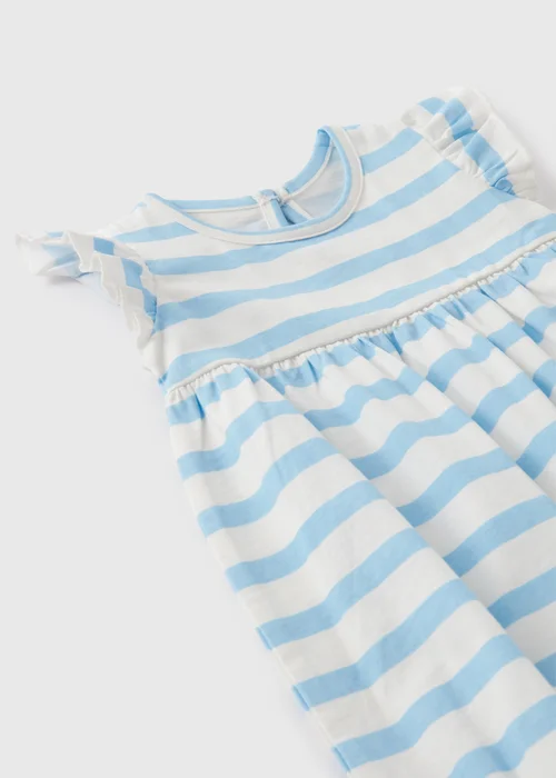 Baby White Striped Romper (Newborn-18mths) - 0-3 months Image 2