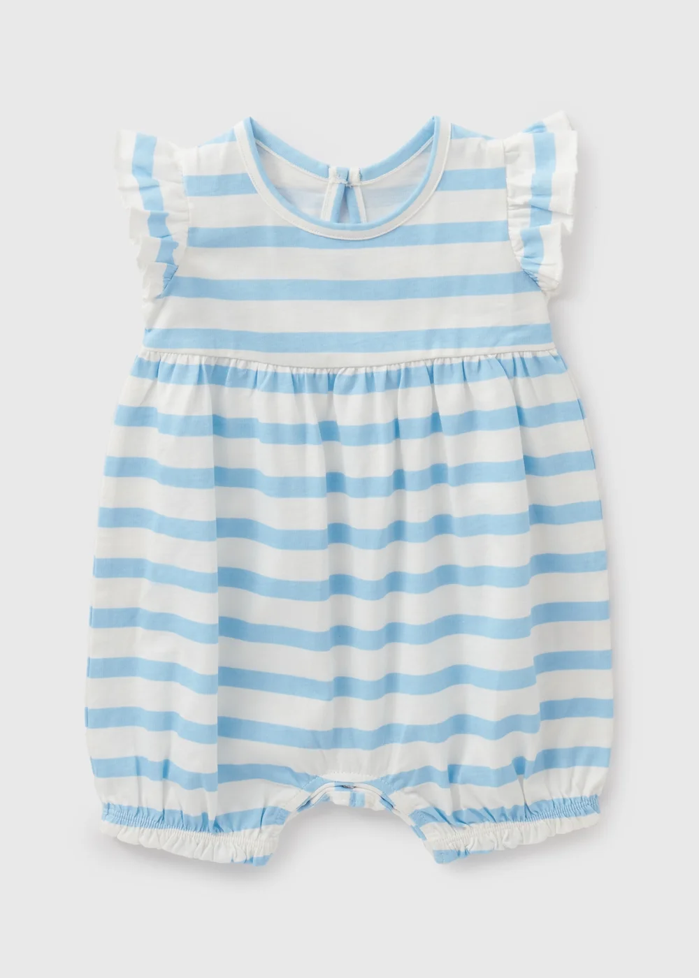 Baby White Striped Romper (Newborn-18mths) - 0-3 months Image 1