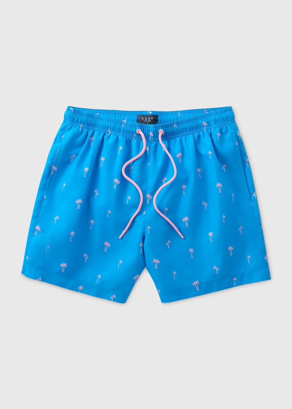 Blue Palm Tree Swim Shorts - Small Image 4