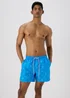 Blue Palm Tree Swim Shorts - Small Image 1