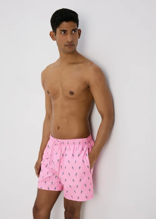 Pink Toucan Swim Shorts - Small Image 1