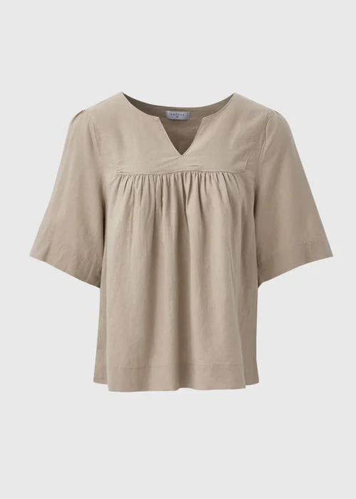 Beige Linen Blouse - 8 Image 5