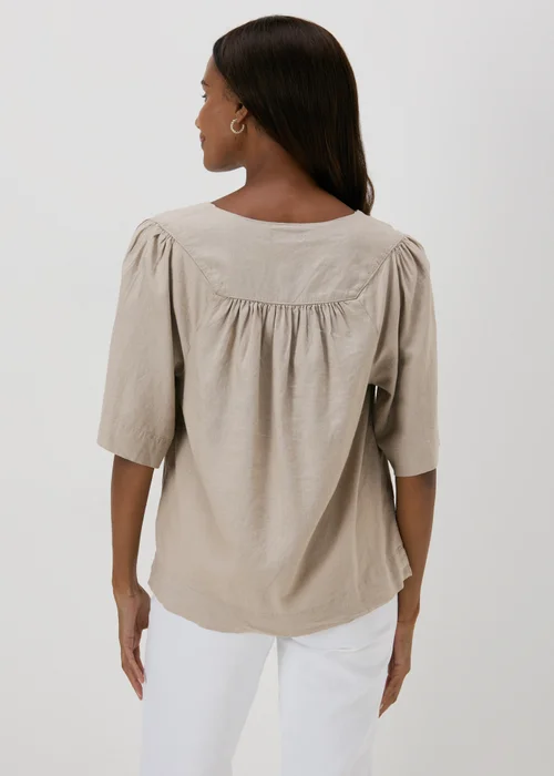 Beige Linen Blouse - 8 Image 2