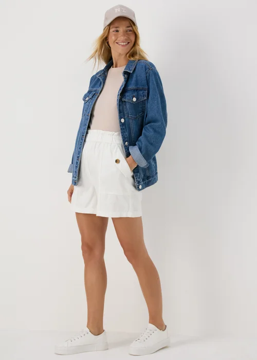 Cream Paperbag Shorts - 8 Image 4