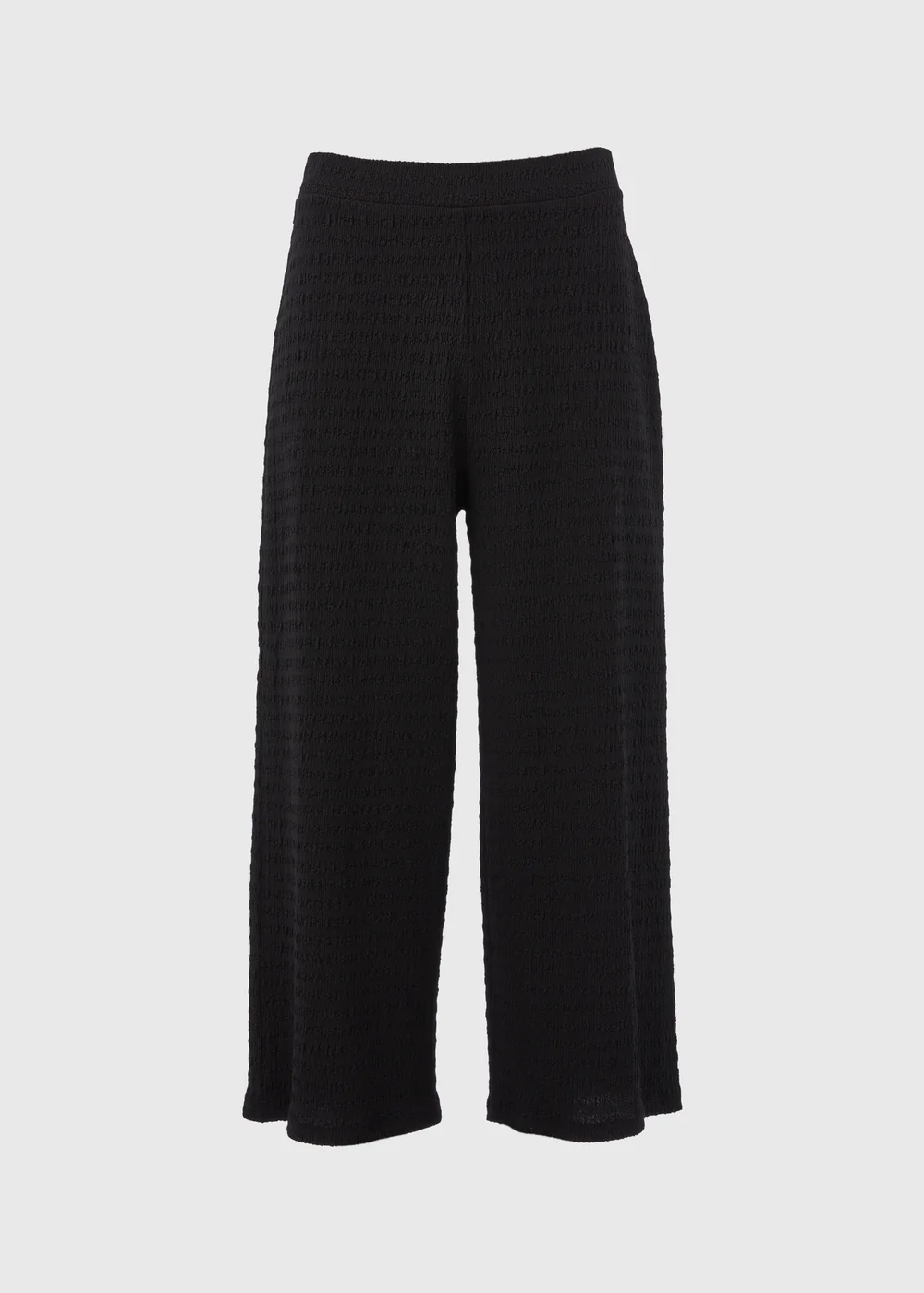Black Textured Crop Trousers - 8 Image 5