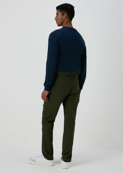 Khaki Belted Cargo Trousers - 30 waist Image 2