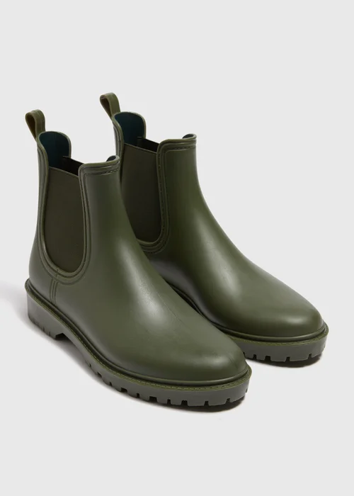 Khaki Chelsea Wellies - 3 Image 1