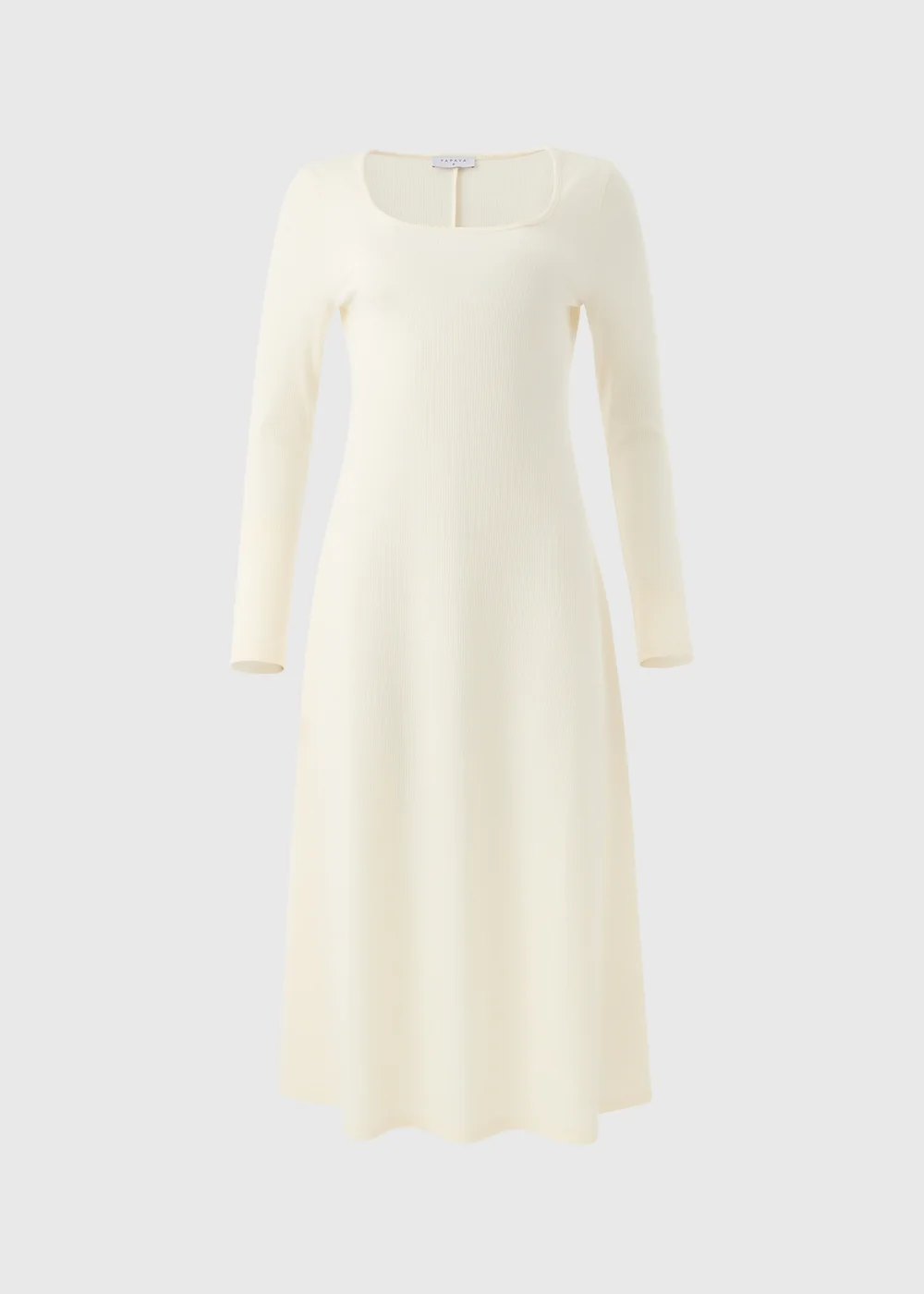 Cream Scoop Neck Midi Dress - 8 Image 5