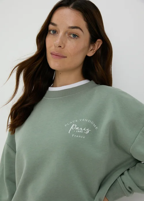 Green Paris Sweatshirt - S Image 3