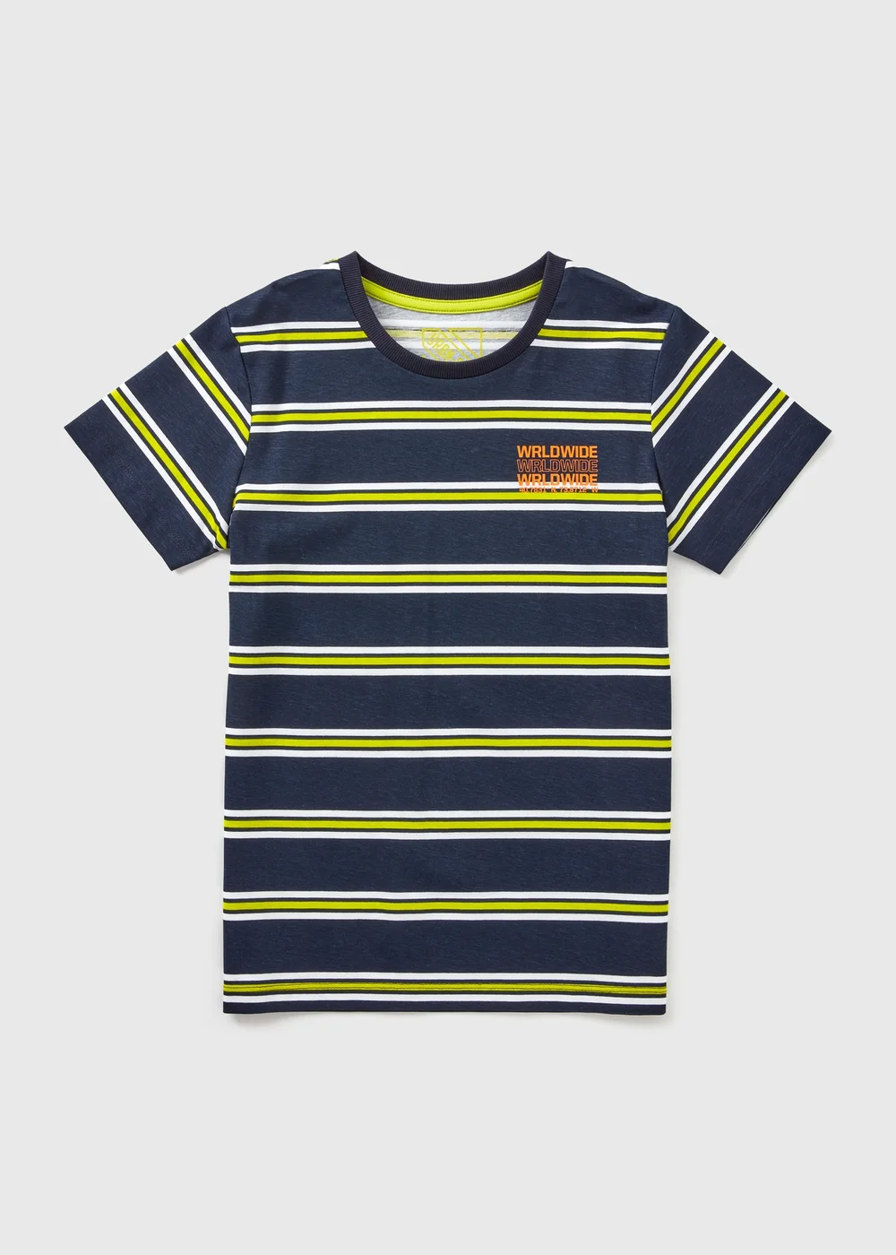 Boys Navy Striped T-Shirt (7-15yrs) - Age 7 Years Image 1