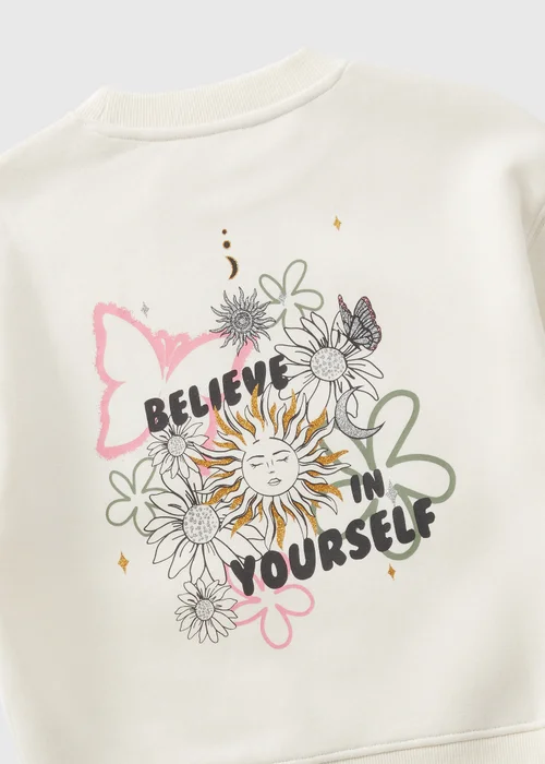 Girls Stone Believe In Yourself Sweatshirt (7-15yrs) - 7 Yrs Image 2