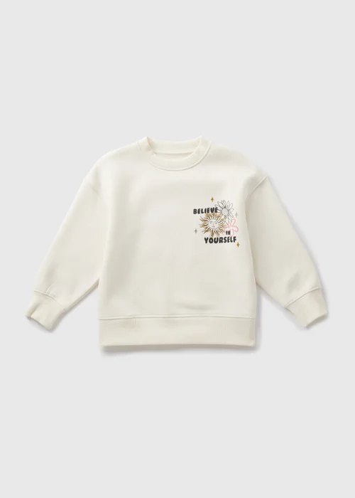 Girls Stone Believe In Yourself Sweatshirt (7-15yrs) - 7 Yrs Image 1