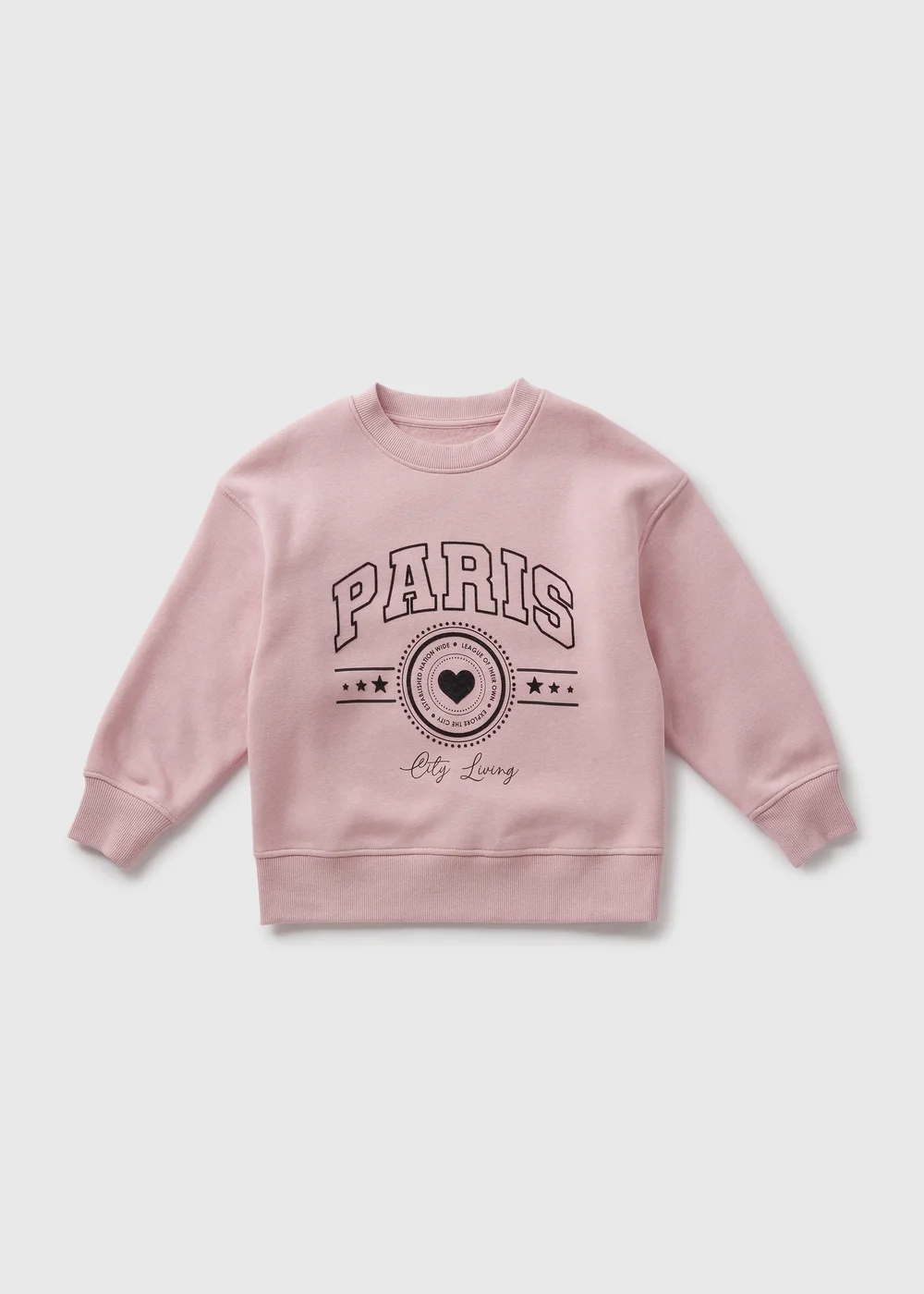 Girls Pink Paris Sweatshirt (7-15yrs) - 7 Yrs Image 1