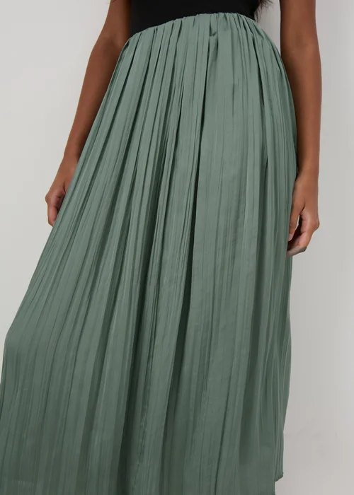 Green Crinkle Midi Skirt - 8 Image 3