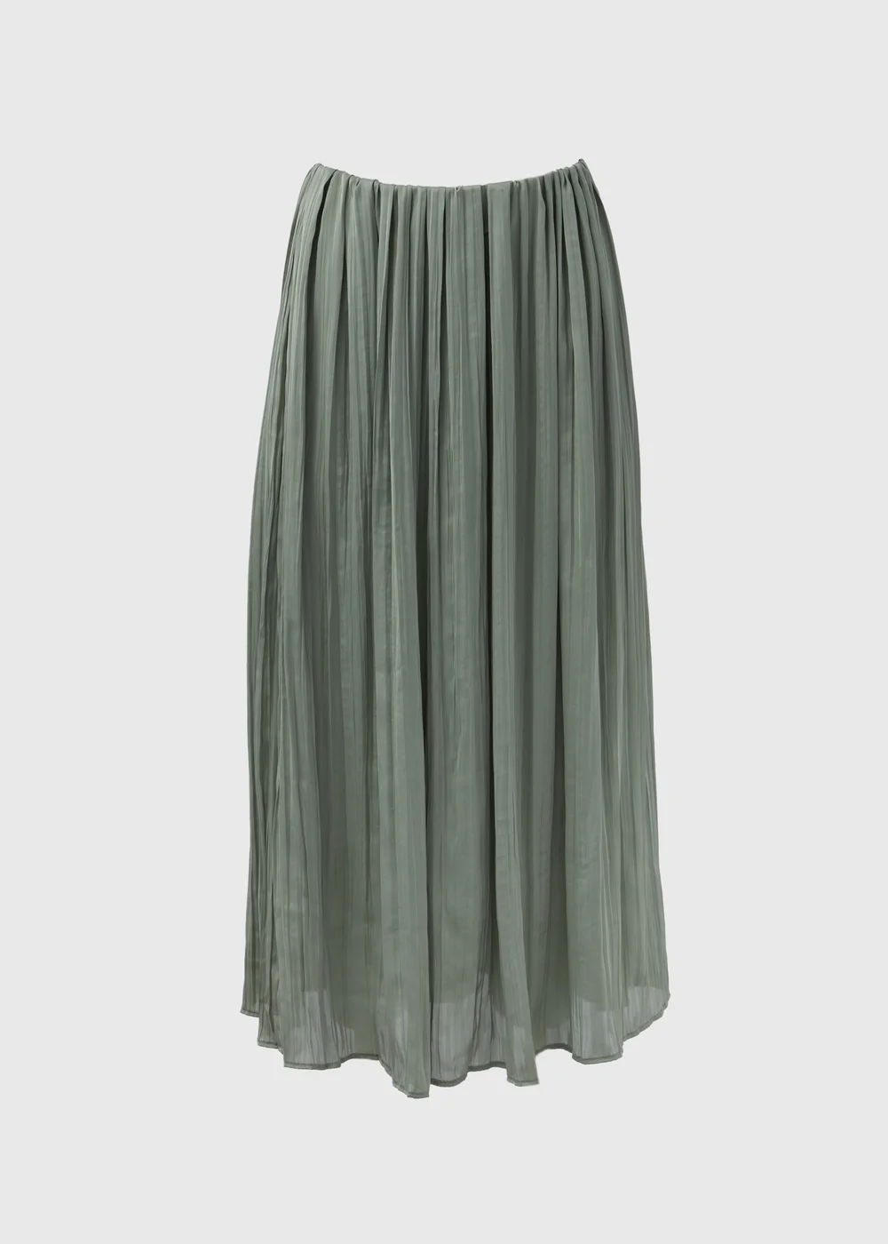 Green Crinkle Midi Skirt - 8 Image 5