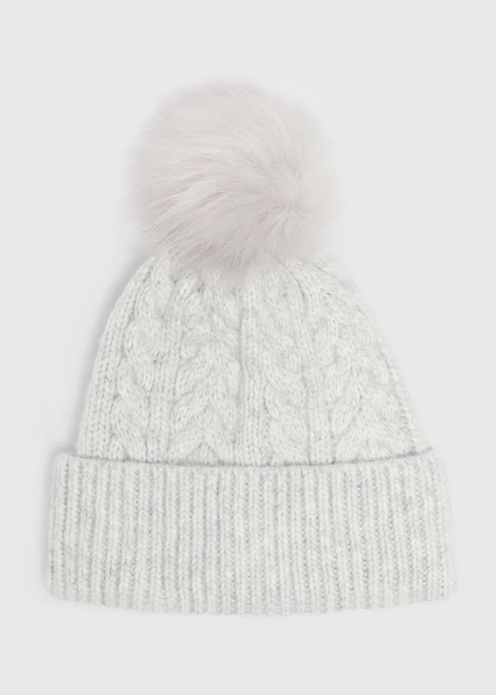 Grey Cable Beanie - One Size Image 1