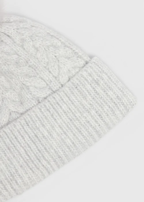 Grey Cable Beanie - One Size Image 2