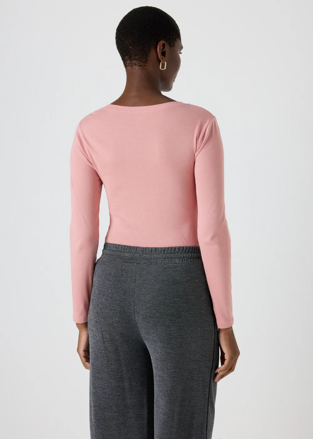 Pink Long Sleeve Fitted T-Shirt - 8 Image 2