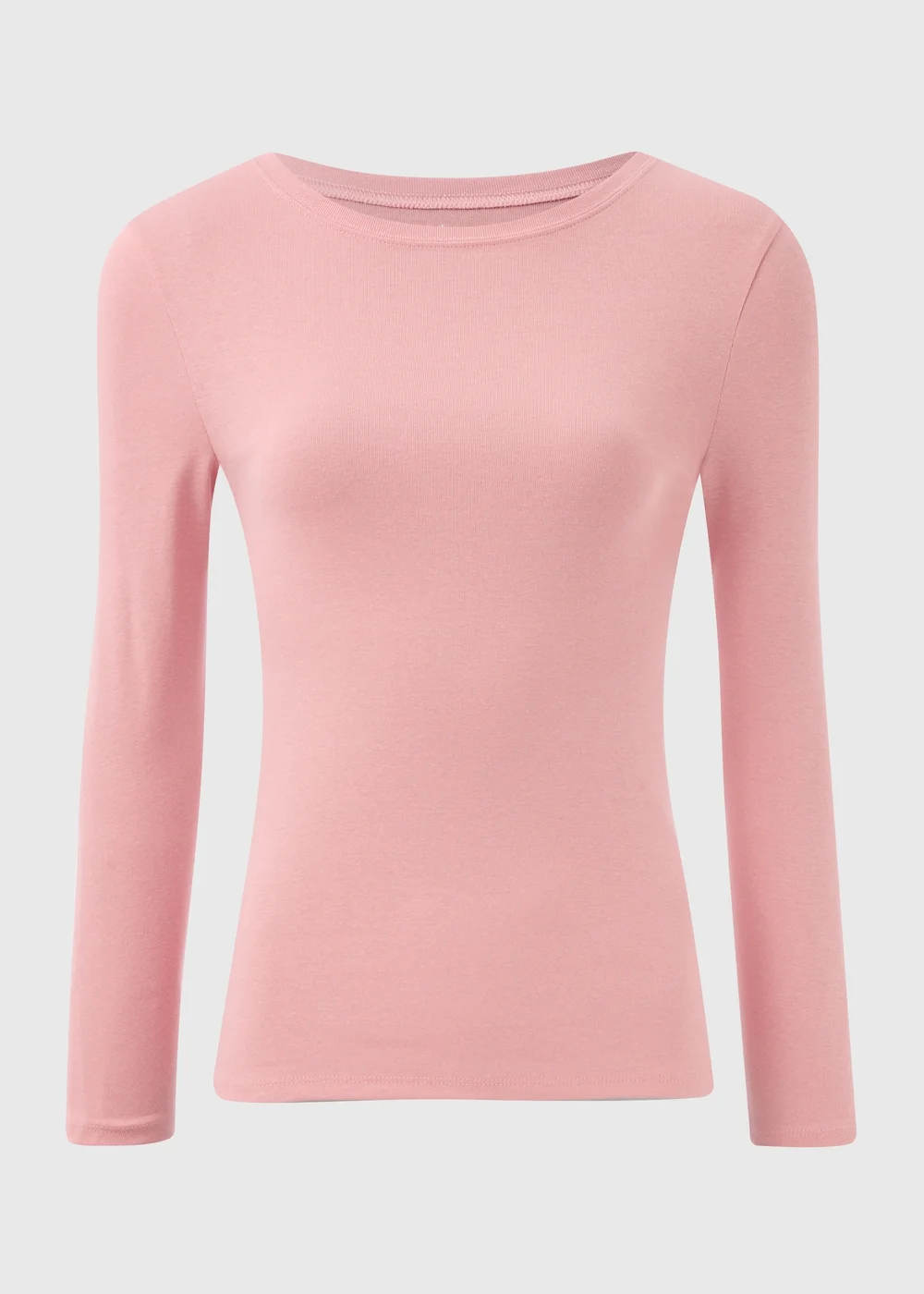 Pink Long Sleeve Fitted T-Shirt - 8 Image 4