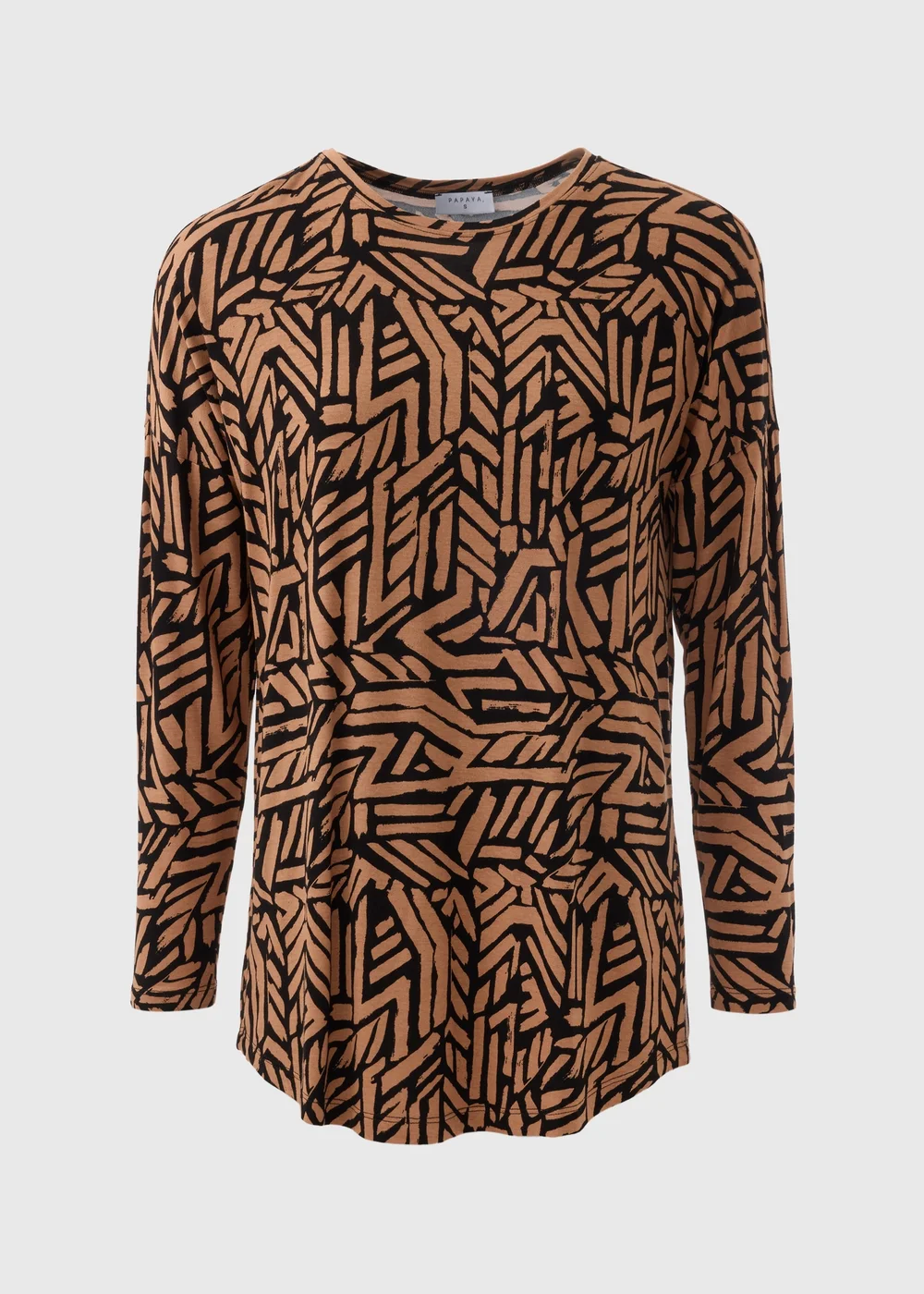 Natural Pattern Longline Top - S Image 3