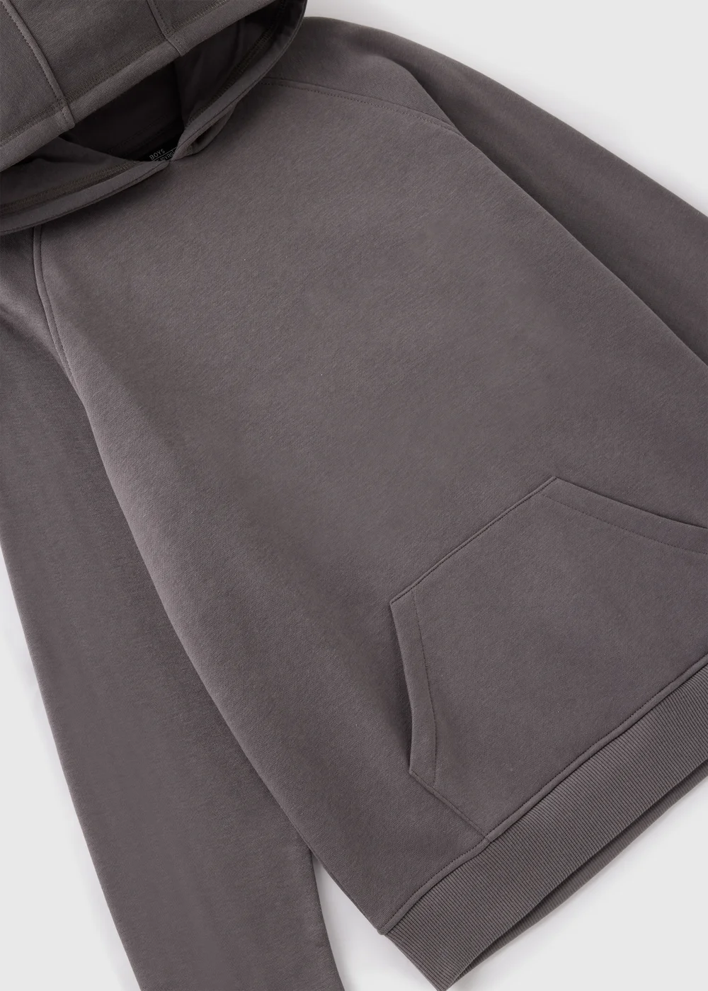 Boys Charcoal Basic Hoodie (7-15yrs) - 7 Yrs Image 2