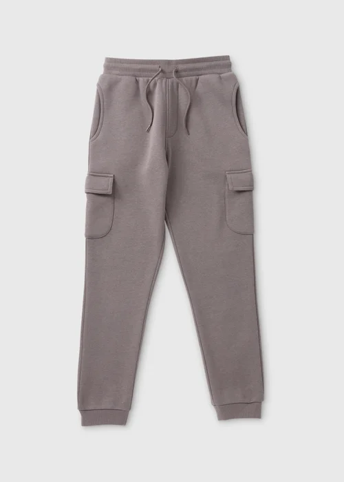 Boys Charcoal Cargo Jogging Bottoms (7-15yrs) - 8 Yrs Image 1