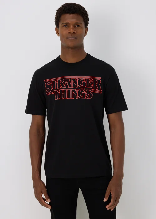 Black Stranger Things T-Shirt - S Image 1
