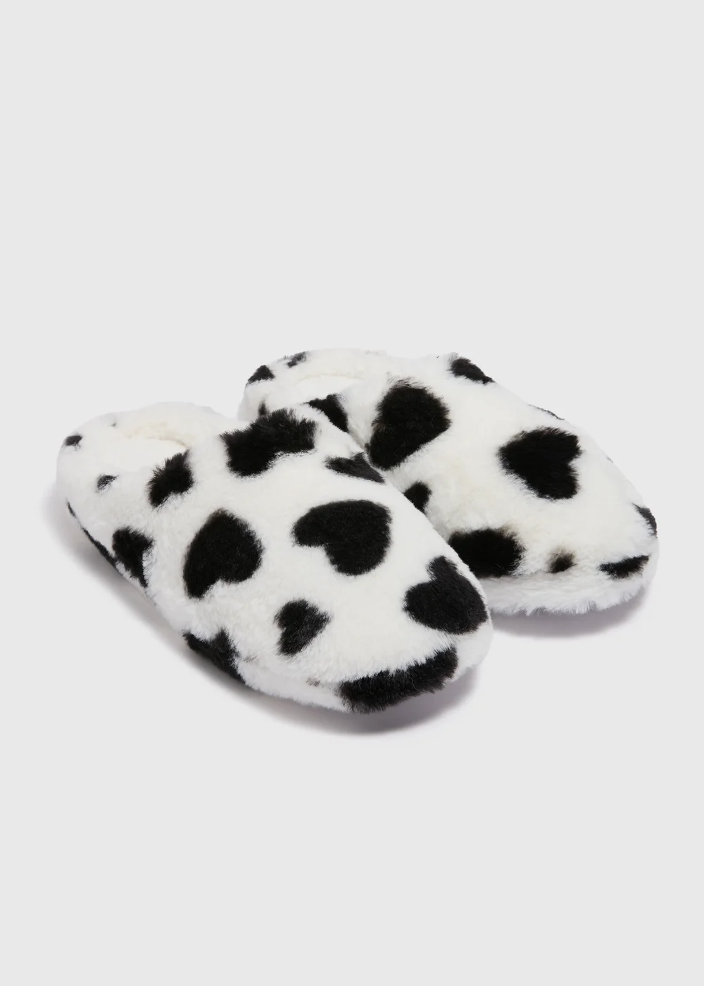 White Heart Print Slippers - Small Image 1