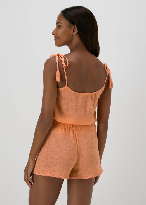 Orange Co Ord Tie Waisted Shorts - XS Image 2