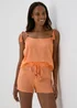 Orange Co Ord Tie Waisted Shorts - XS Image 1