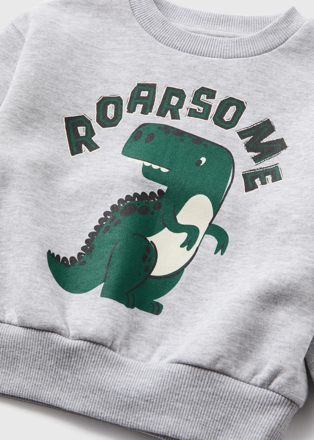 Boys Grey Dino Sweatshirt (1-7yrs) - 1-1.5 Yrs Image 2