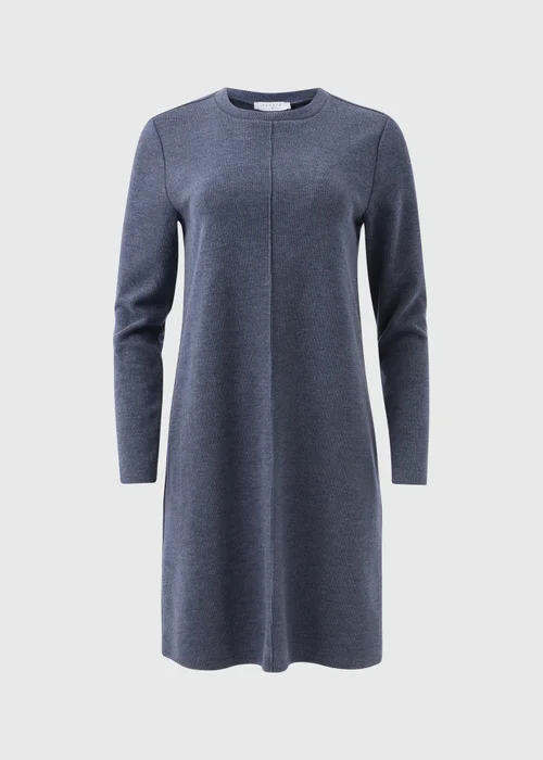 Navy Ribbed Sweater Dress - Size 8 Image 5