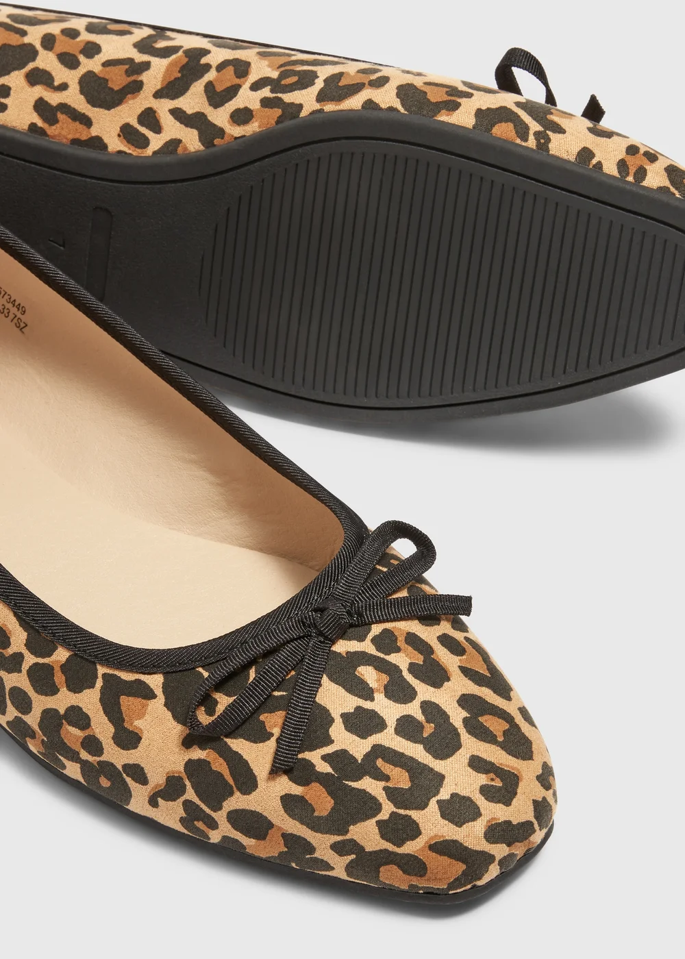 Brown Leopard Print Ballet Flats - Size 3 Image 2