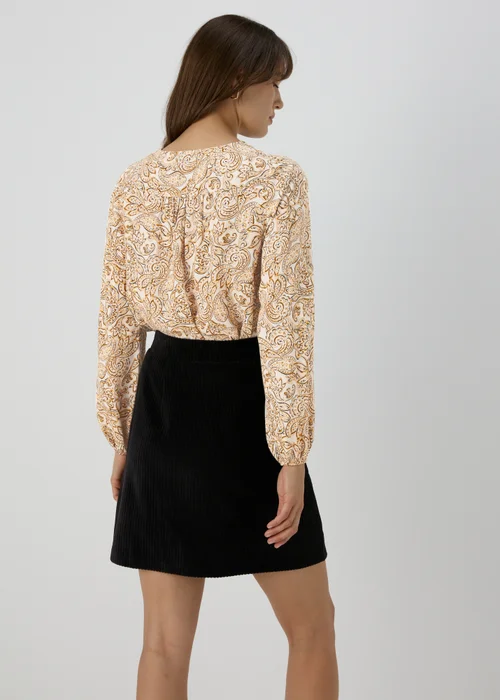 Paisley Neck Tie Popover Blouse - 8 Image 2