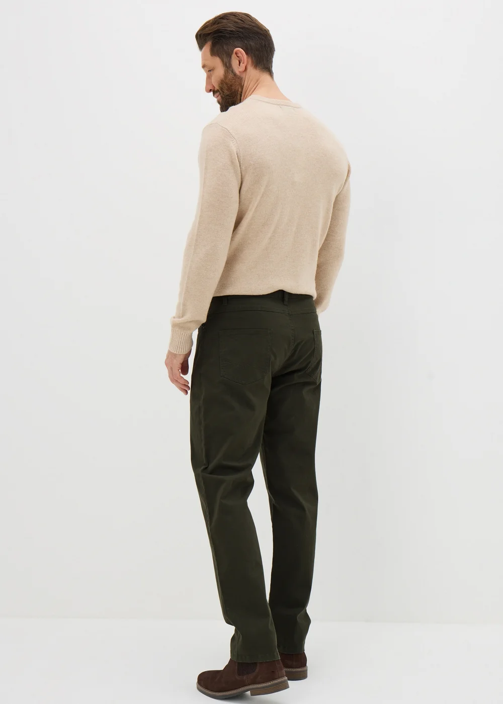 Lincoln Khaki 5 Pocket Trousers - 32 Waist Short Image 2