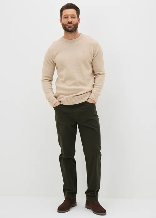 Lincoln Khaki 5 Pocket Trousers - 32 Waist Short Image 1