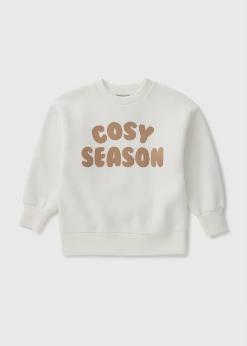 Girls Cream Cosy Season Sweatshirt (7-15yrs) - 7 Yrs Image 1