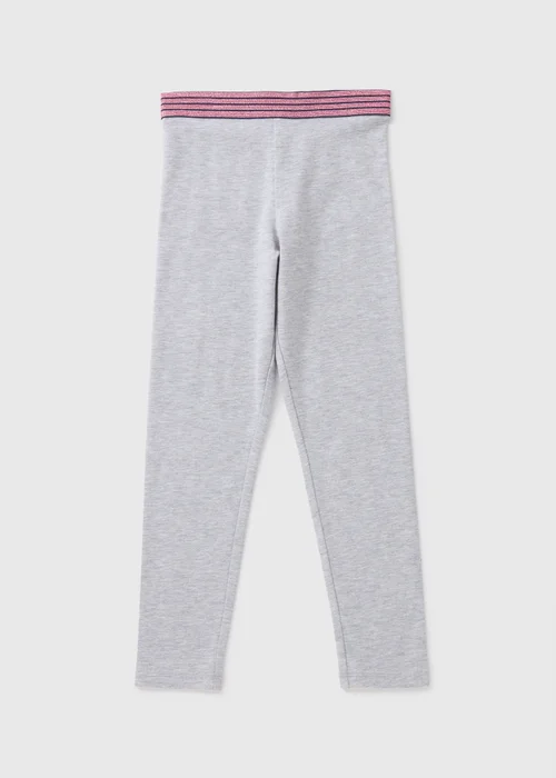 Girls Grey Lurex Leggings (7-15yrs) - 8 Yrs Image 1