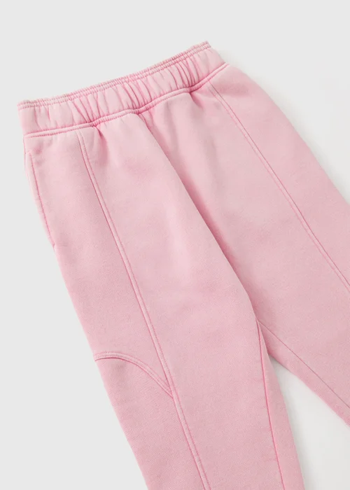 Girls Pink Acid Wash Jogging Bottoms (7-15yrs) - 8 Yrs Image 2