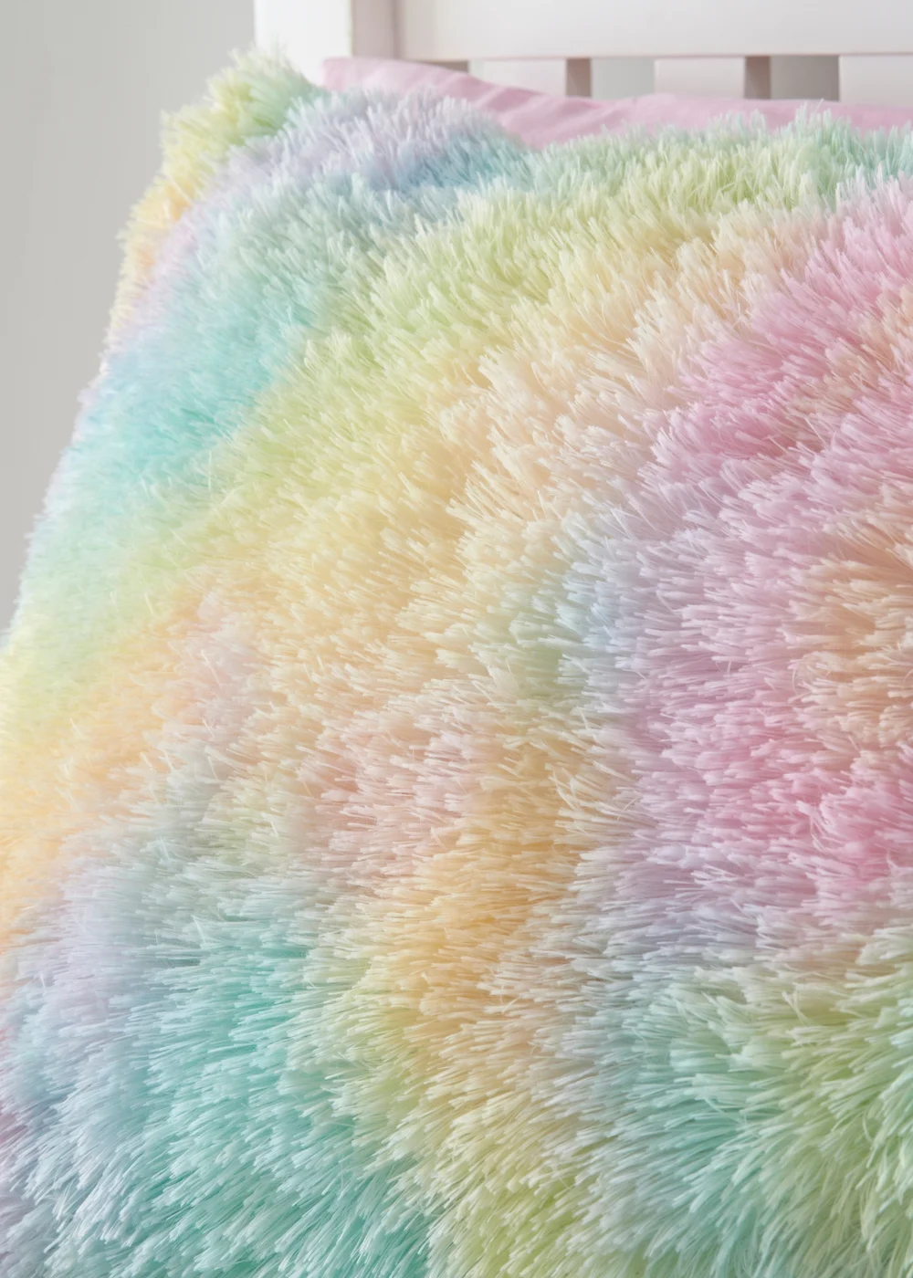 Multicolour Faux Fur Duvet Set - Single Image 2