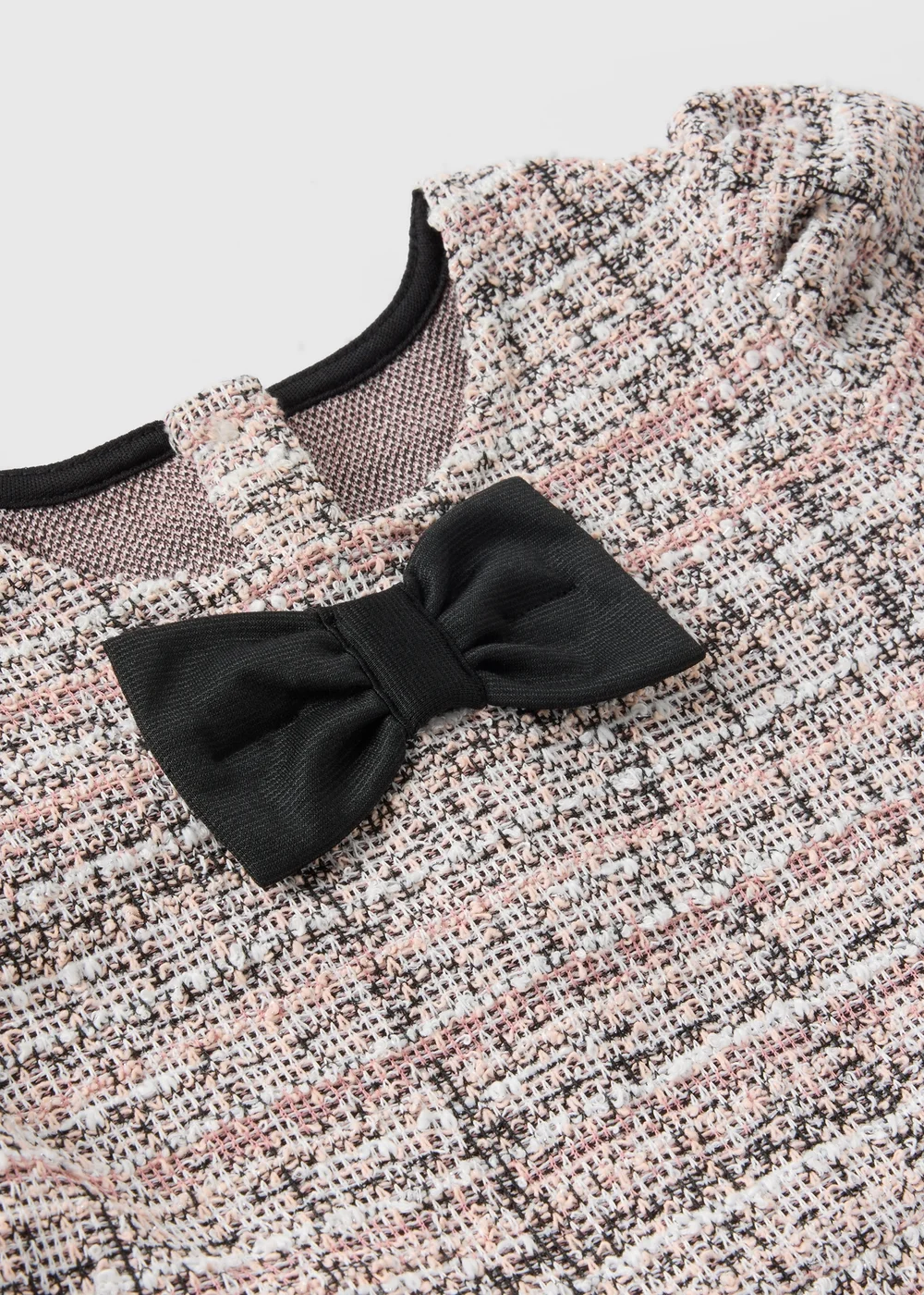 Girls Pink Boucle Bow Dress (1-7yrs) - 1 half year to 2 Image 2