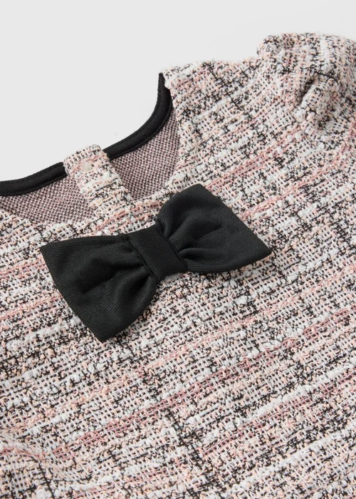 Girls Pink Boucle Bow Dress (1-7yrs) - 1 half year to 2 Image 2