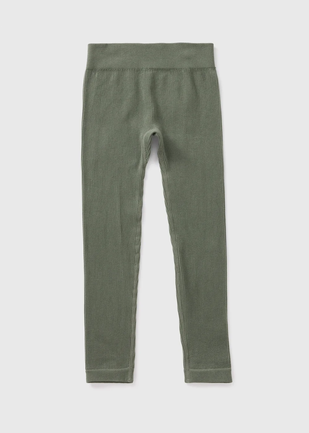 Girls Khaki Seamless Leggings (7-15yrs) - S Image 1
