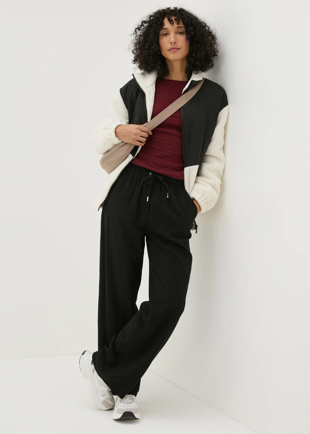 Burgundy Textured Long Sleeve Top - 8 Image 3