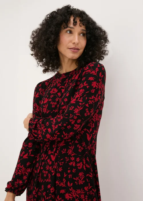 Red Floral Mini Dress - 8 Image 3