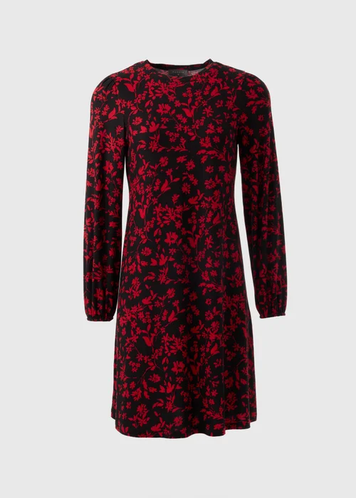 Red Floral Mini Dress - 8 Image 4